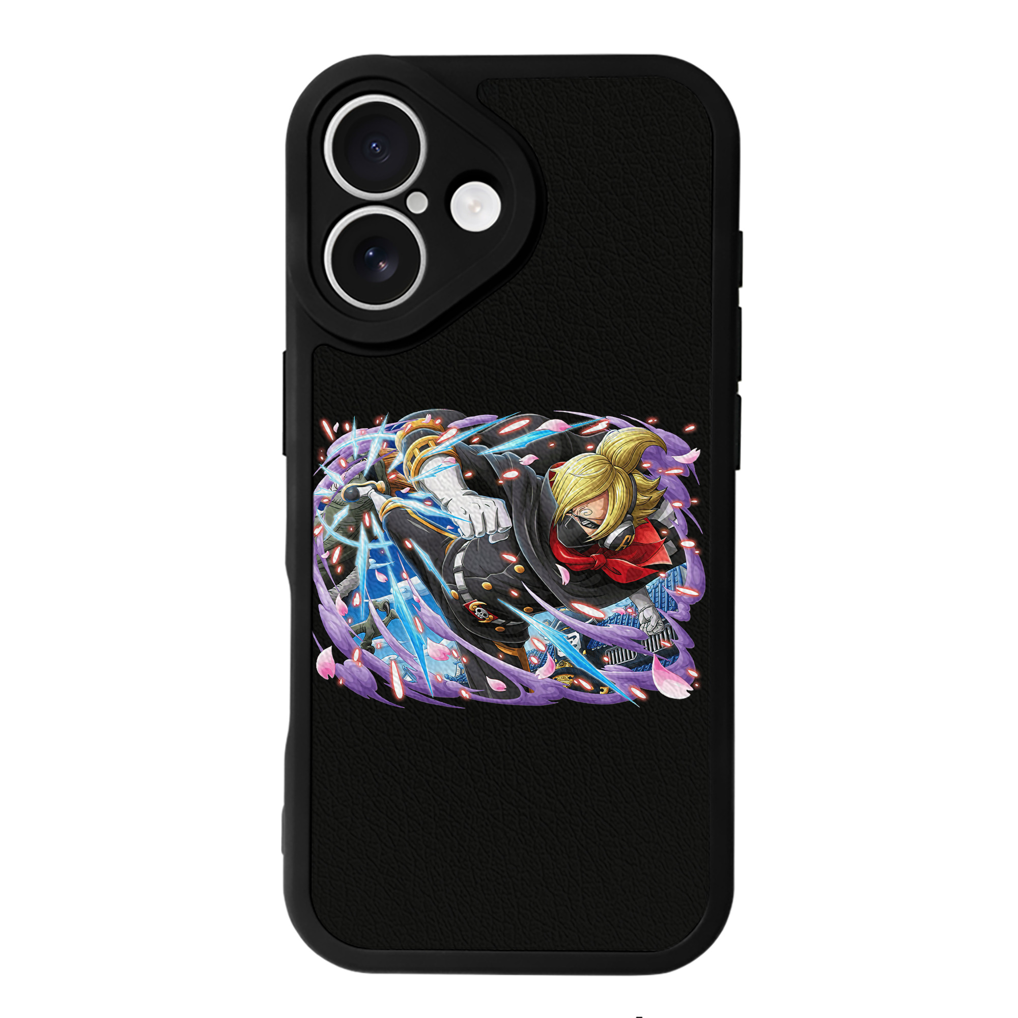 （画像用） ワンピース サンジ ONE PIECE Sanji 【iPhone 16シリーズ対応】シリコンスマホケース（レザー調） 材質：シリコン